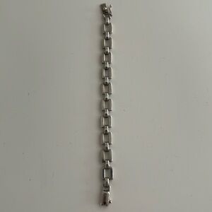 Sterling silver rectangle link bracelett